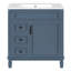 Meuble-lavabo 30 po avec lavabo en céramique-409157725