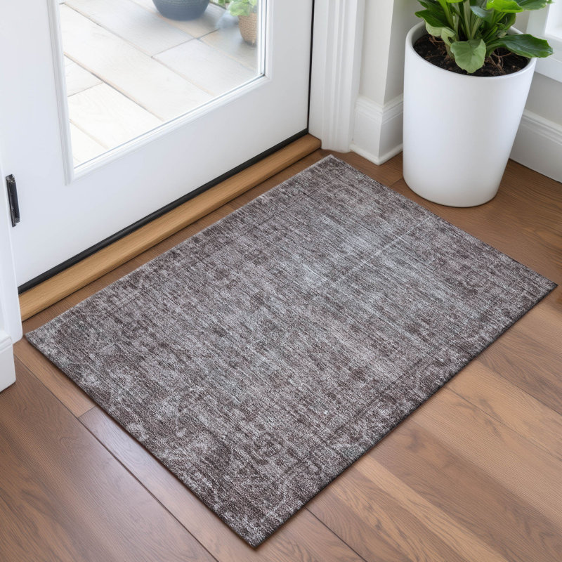 Premium Machine Washable Larock AMF1228 Global Rug, Rectangle 1'8" x 2'6"
