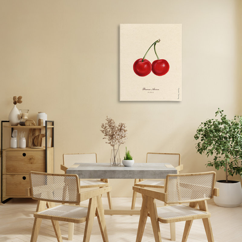 Portrait de cerise, toile par Danielle Murray, H 20 po x l 16 po