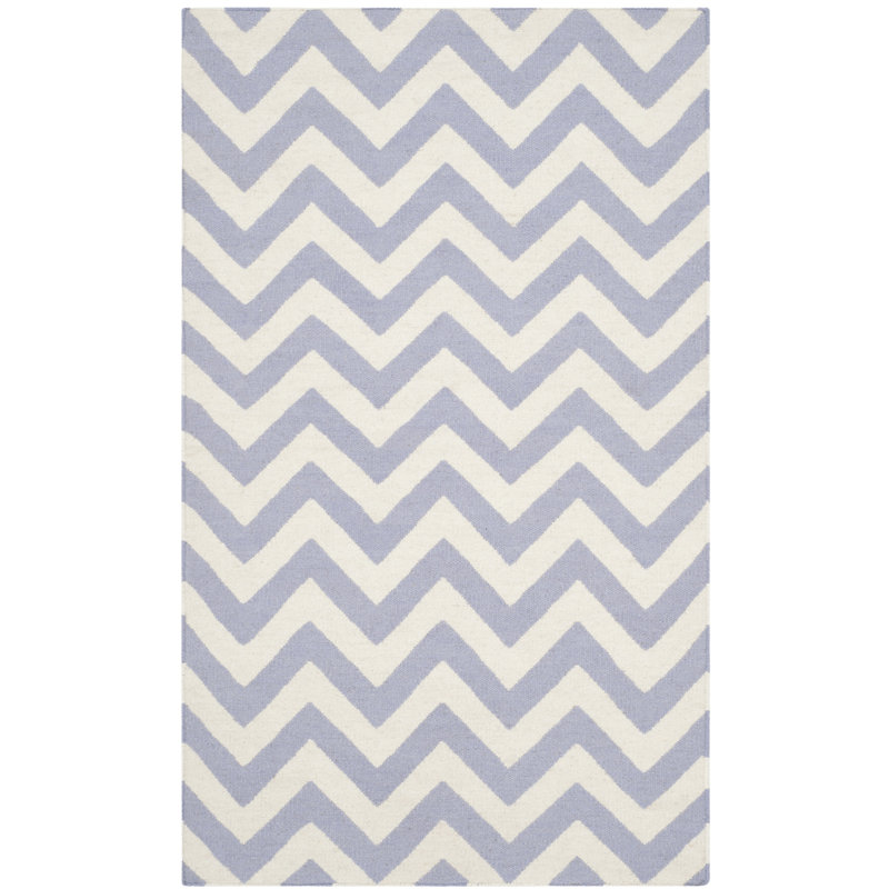 Mars Chevron Wool Area Rug, Rectangle 122 x 183 cm