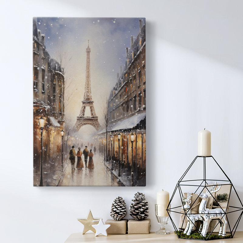 Art des Fêtes de Noël - Toile tendue avec châssis de l'IDD, H 18 po x l 12 po