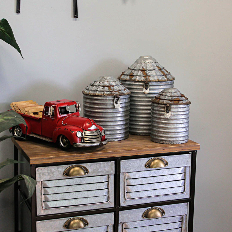 Metal Jar - Set of 3