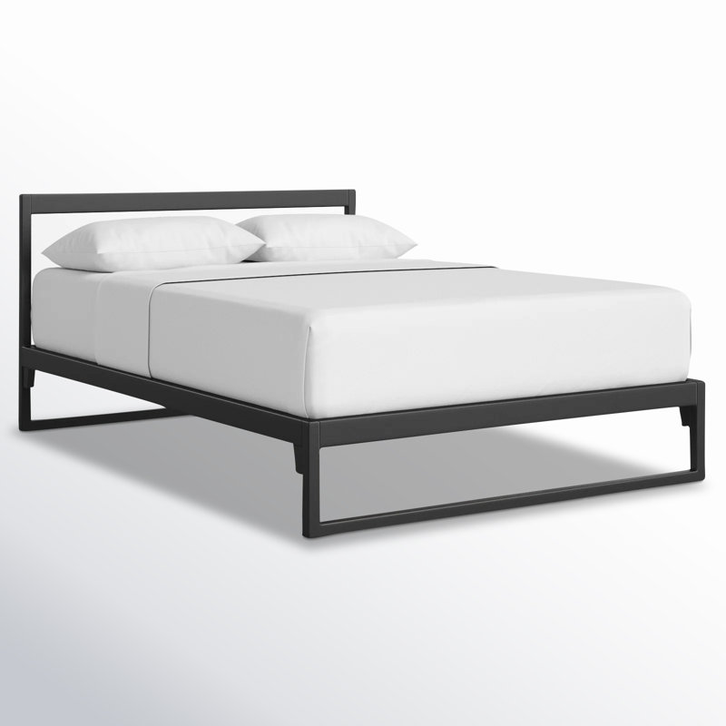 Aston Open-Frame Bed, Black, Full / Double