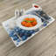 Ensemble de 4 napperons bleus à motif d'aquarelle moderne