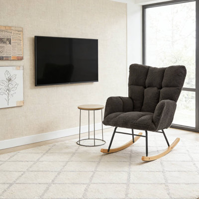 Versatile Accent Glider Chair Fits Living Spaces  For Leisure Time & Post-Dinner Relaxation
