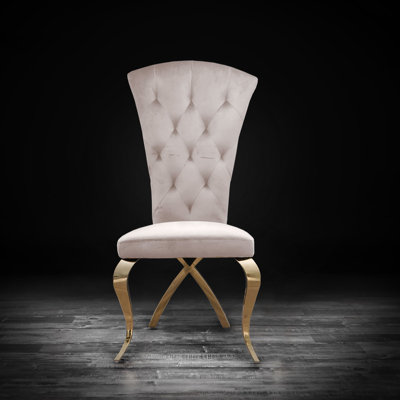 19'' H Velvet Upholstered Side Chair