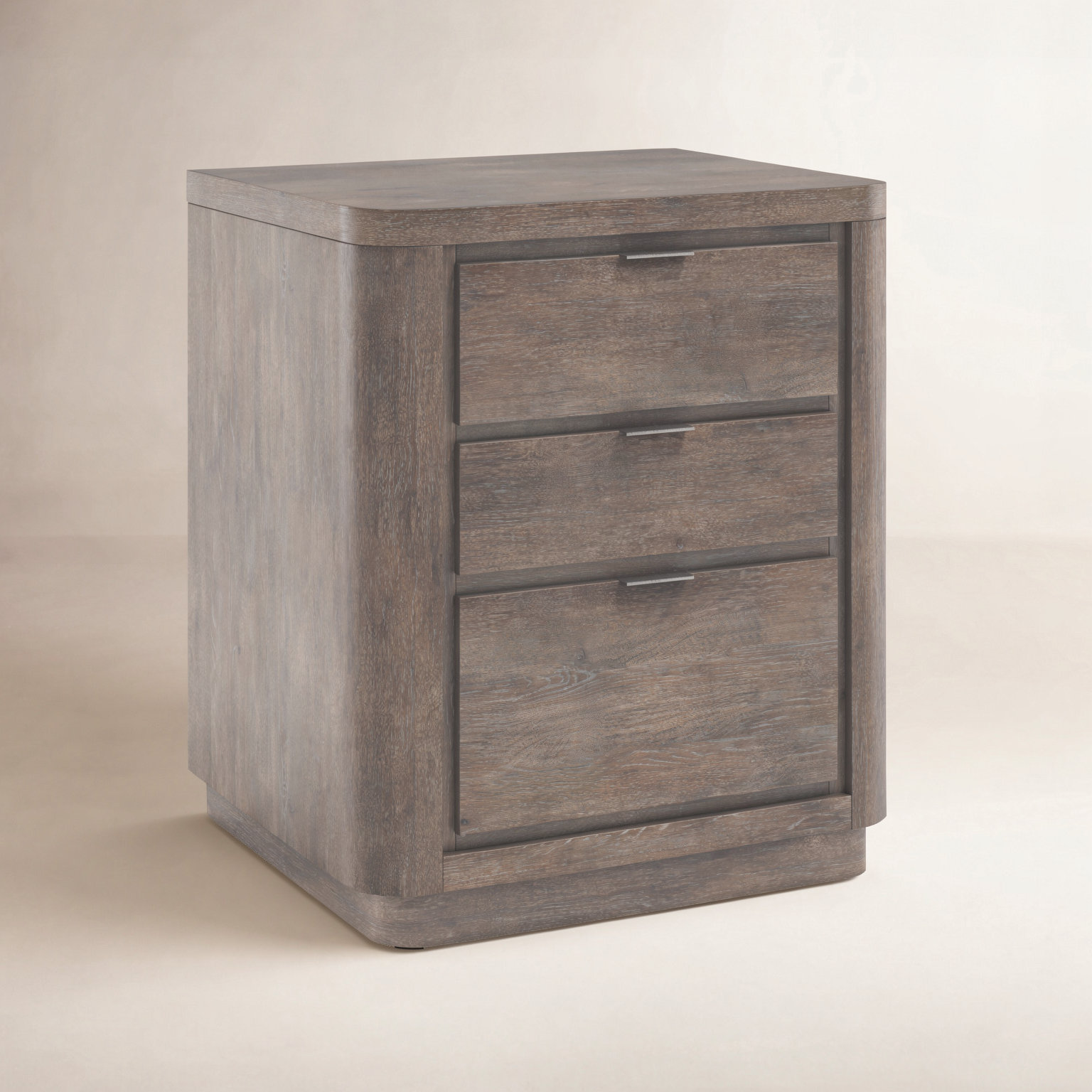 Outline 2-Drawer Oak Nightstand