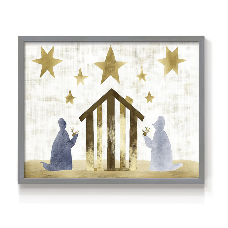 Chirstmas Art-III - Reproduction encadrée - Restickable, H 16 po x l 20 po, Gris