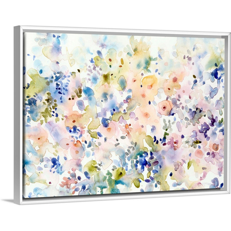 «Flowing Colors II» par Timothy O Toole, reproduction d'art sur toile, H 20 po x l 26 po x P 1,75 po, Cadre flottant blanc