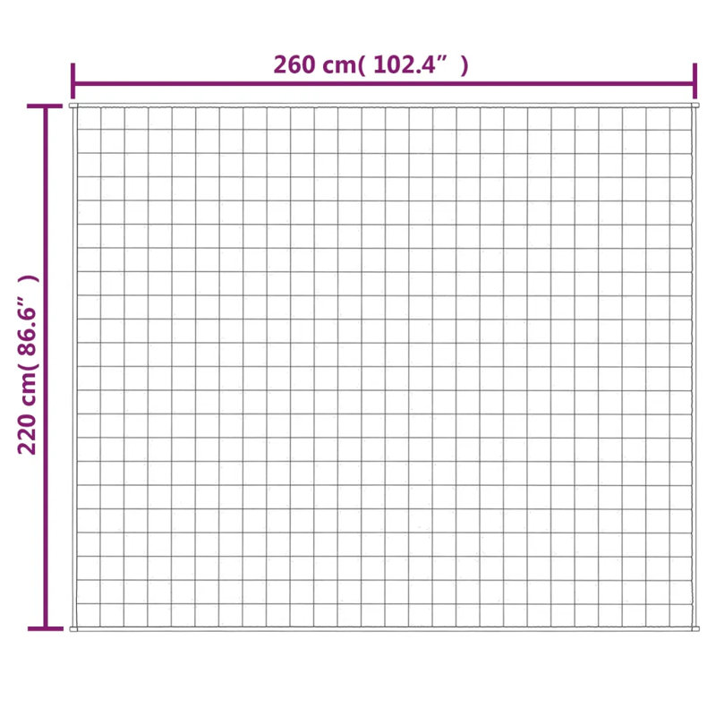 Couverture en polyester vidaXL, Gris, L 61 po x L 86,6 po