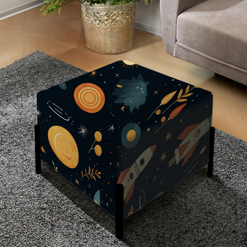 Chambre Outer Space Adventures For Kids - Repose-pieds carré pour chambre d'enfant