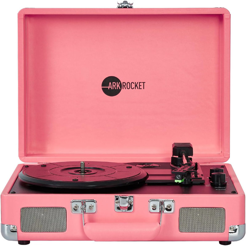 Valise tourne-disque Bluetooth à 3 vitesses avec haut-parleurs intégrés Arkrocket Curiosity