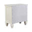 Table de chevet 3 en blanc crème avec plateau coulissant - Optimisez le rangement pratique de la chambre à coucher