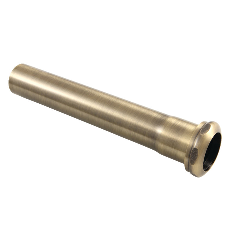 Kingston Brass Century 1-1/4" x 8" Brass Slip Joint Tailpiece Extension Tube, Vintage Brass