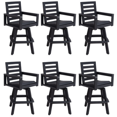 Modern Ladder Back Adirondack Swivel Bar Chair