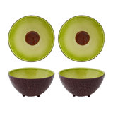 Tropical Fruits Earthenware Dessert Bowl