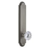 Grandeur Arc Tall Plate Passage with Fontainebleau Crystal Door Knob