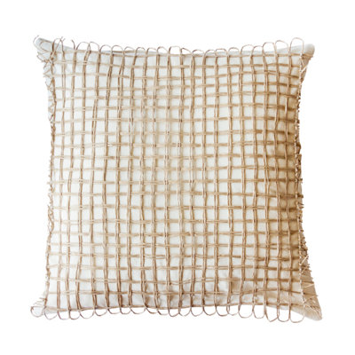 Punta Geometric Jute / Sisal Pillow Cover