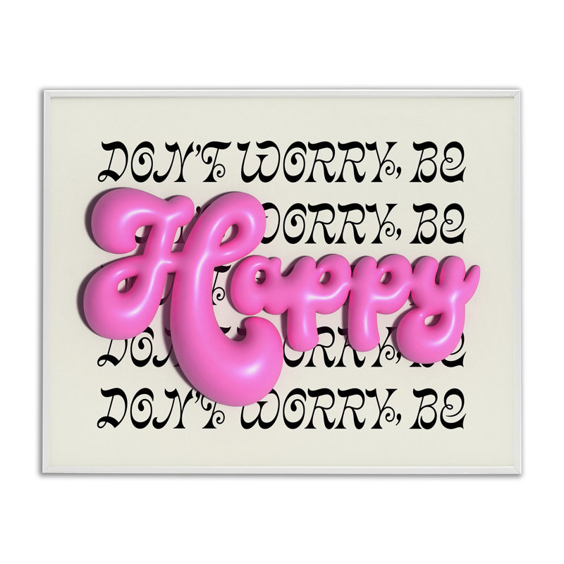 «Bubble Letters», art de la giclée encadrée par Victoria Barnes, H 11 po x l 14 po, Giclée encadrée blanc bord de mer