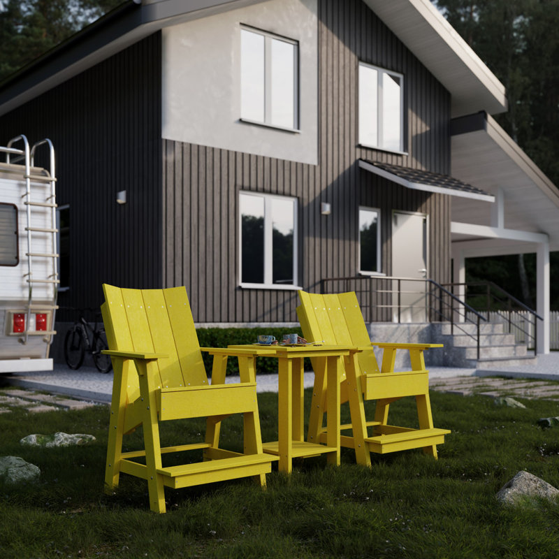 Chaise haute Adirondack contemporaine, Jaune citron