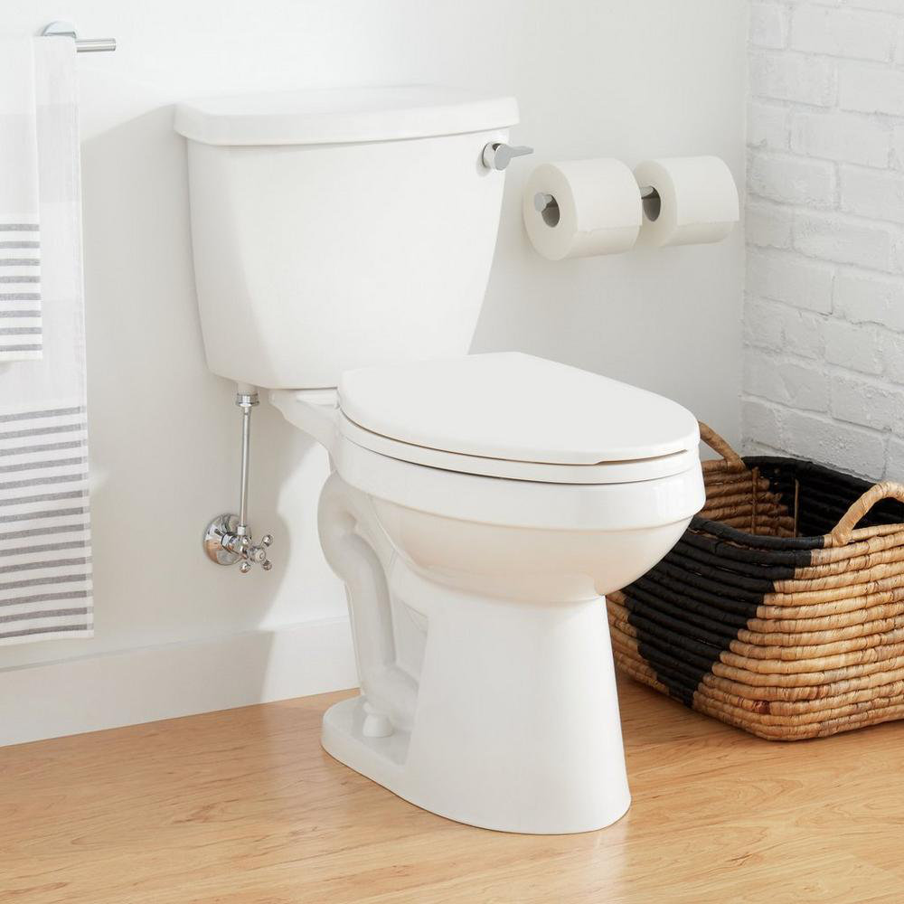 Bradenton 1.28 GPF Two Piece Elongated Toilet with 14" Rough-In Signature Hardware Rough-In 