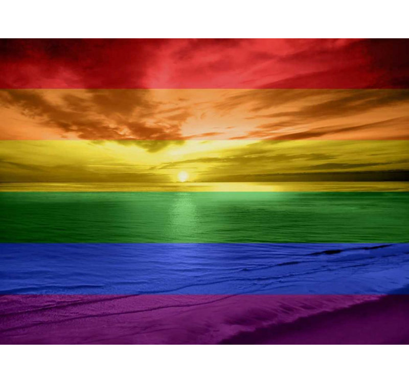 «Red Barrel Studio® Olsen», toile tendue par Maggie Gallery, Rainbow Sunset, H 36 po x l 47 po