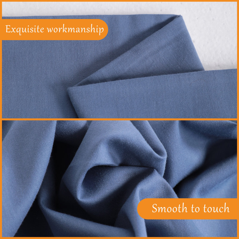 1 housse de coussin pour le corps, housse de coussin en coton, fermeture à enveloppe, 20 x 54 pouces - NTBAY, Bleu denim