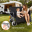 Chariot pliable 3-en-1 avec banc et plateau de table pliable, capacité de charge de 500 lb, capacité de 180 L pour les activités de plein air-131102412