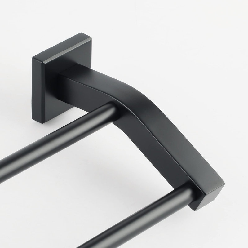 2 Towel Rack, Matte Black