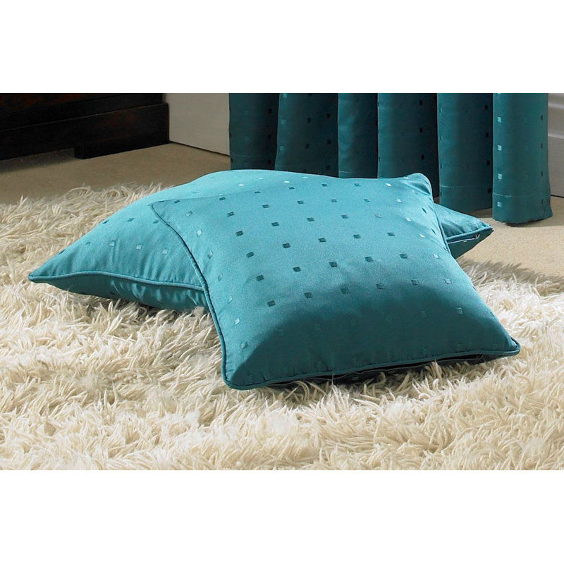Norush Geometric Square Cushion, 45 x 45cm , Teal
