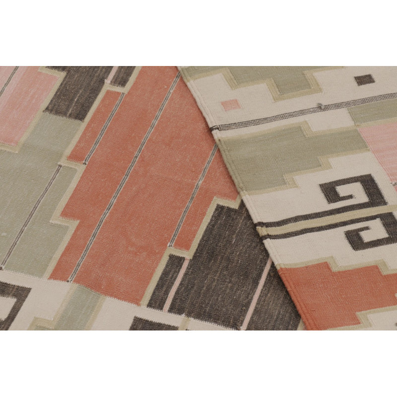 Rug & Kilim’S Contemporary Dhurrie Rug In Colorful Geometric Pattern