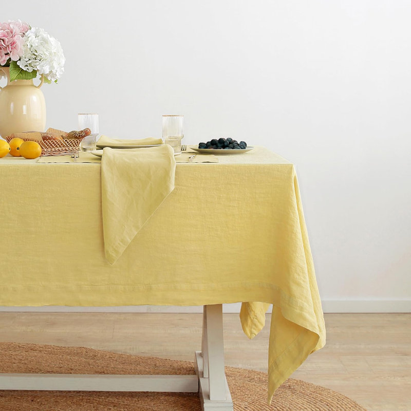 Nappe 100% lin français, L 60 po x L 108 po, Vert