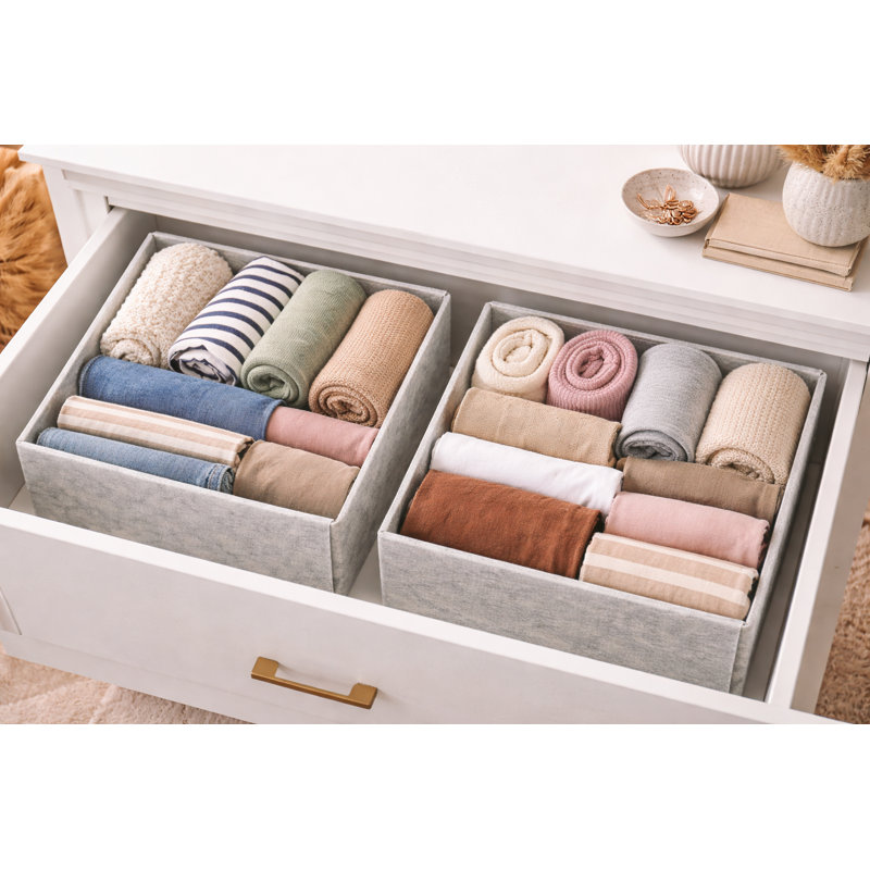 Organisateur de tiroir à vêtements YBM Home, H 4,75 po x l 10 po x P 10,5 po, 8