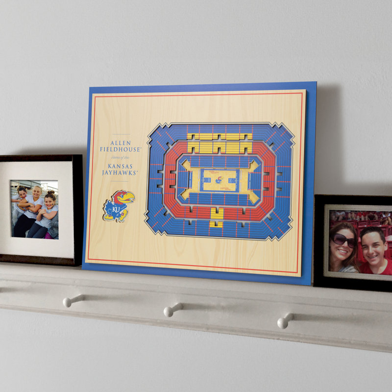 Kansas Jayhawks 17'' x 13'' 5-Layer 3D Timber Wall Art
