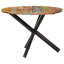 Jai Round Solid Wood Top Metal Base Dining Table