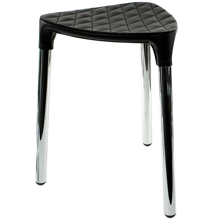 Tabouret d'appoint en métal Yannis, Noir