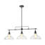 Luminaire suspendu pour îlot de cuisine 3 lumières Alauna