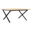 vidaXL Coffee Table X-Frame Solid Wood Pine and Steel-106217643