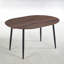 Table extensible, table à manger, table de bureau, table basse, pieds en métal noir, plateau de couleur noyer