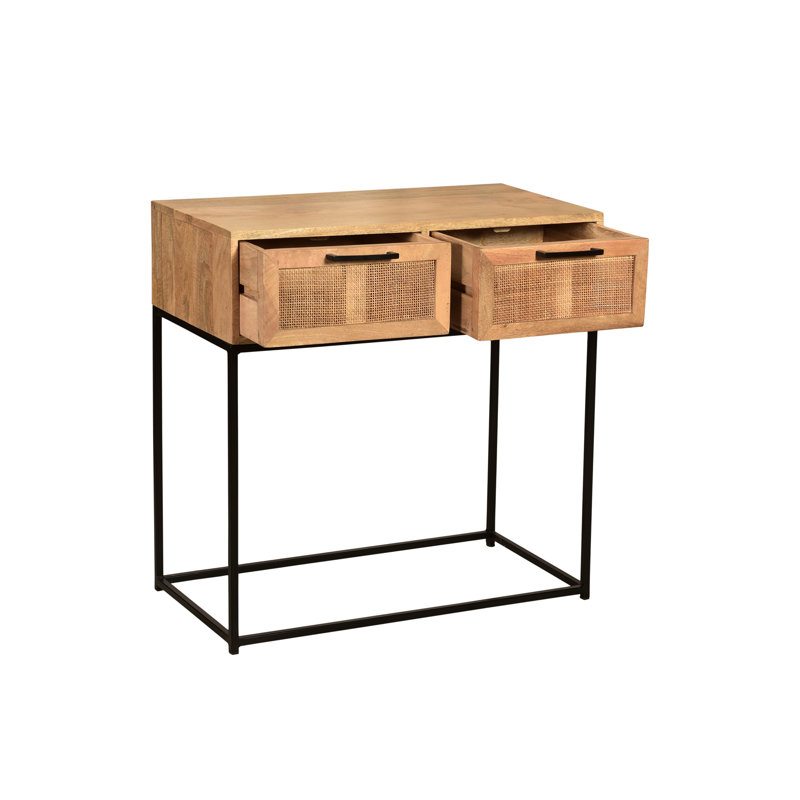 Surrender 80cm Solid Wood Top Console Table