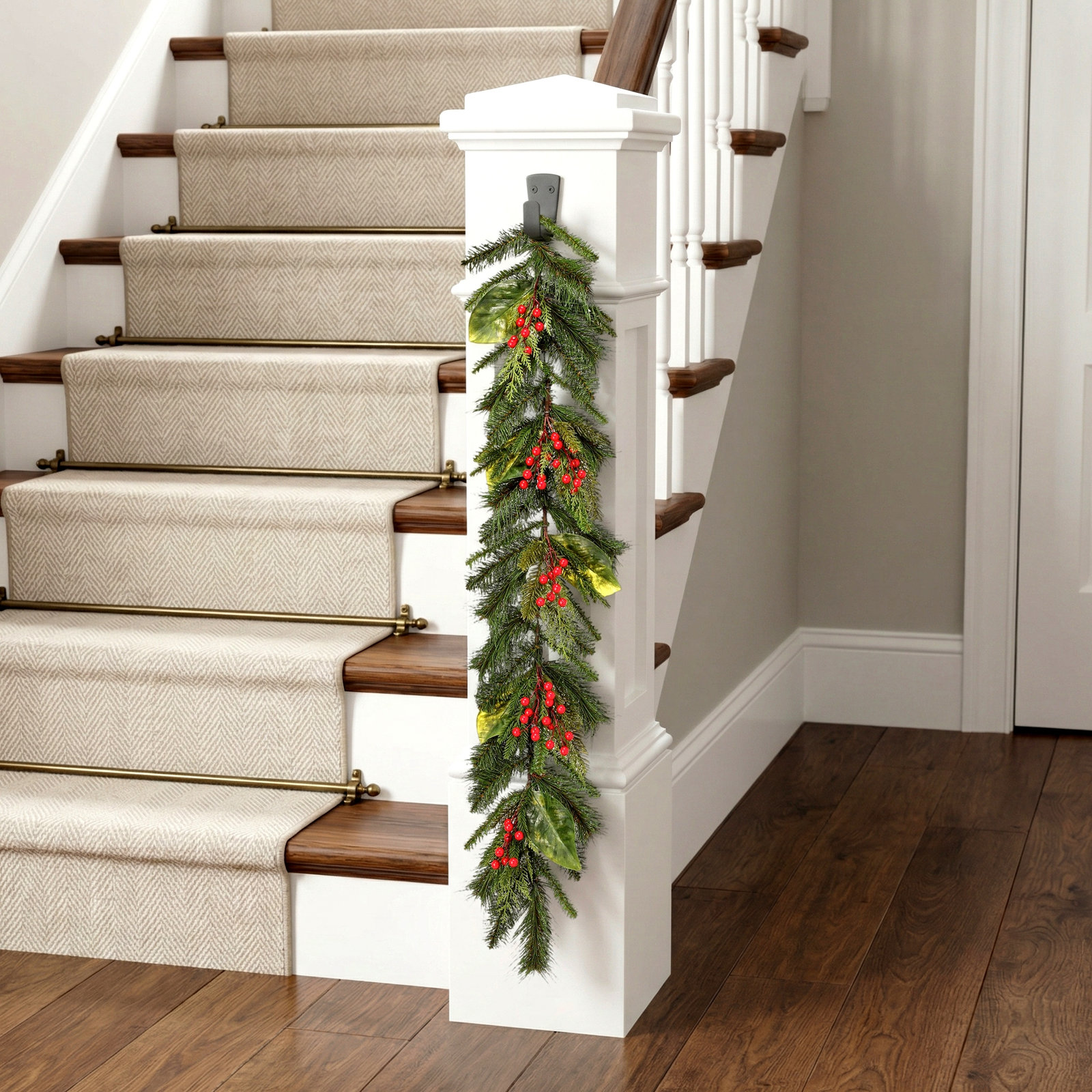 48" Pine Magnolia Berry Spruce Garland UV Rated
