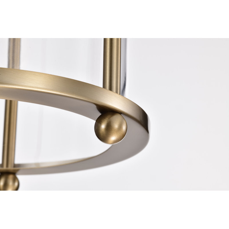Neven 1 - Light Cylinder Pendant, Burnished Brass