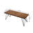 Simple Solid Wood Pine Iron Rectangle Desk