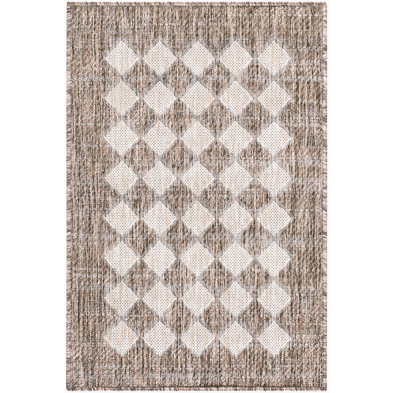 Galey Alix x Livabliss Mulberry Outdoor Machine Woven Rug, Rectangle 2' x 2'11", Black