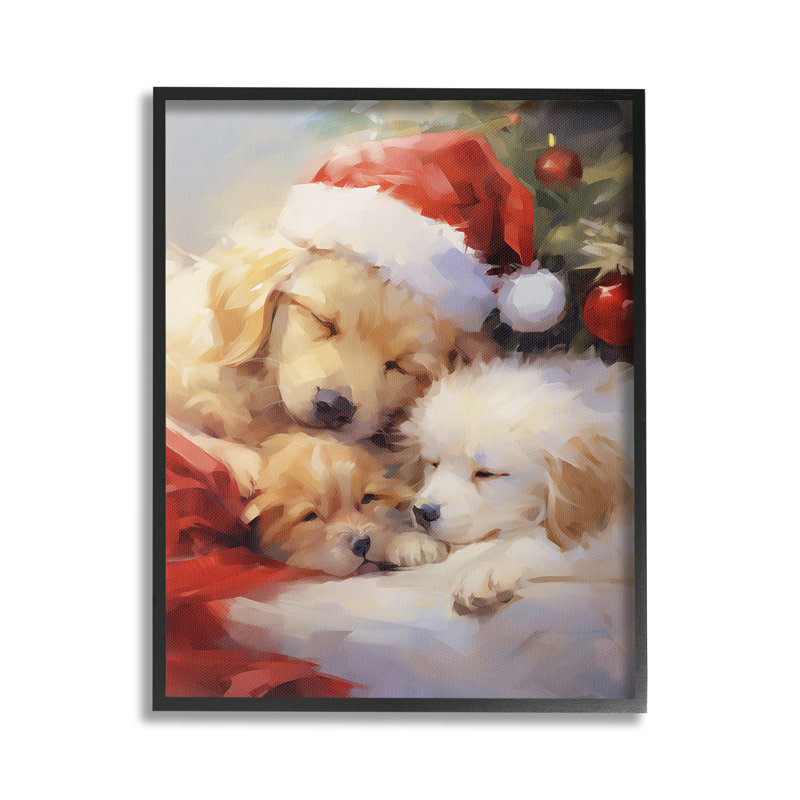 «Christmas Puppies» par Tree, estampe numérique par Enrico McGarrigle, H 20 po x l 16 po