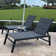 Deccani 64.17" Long Quilted Reclining Chaise Lounge Set with Table