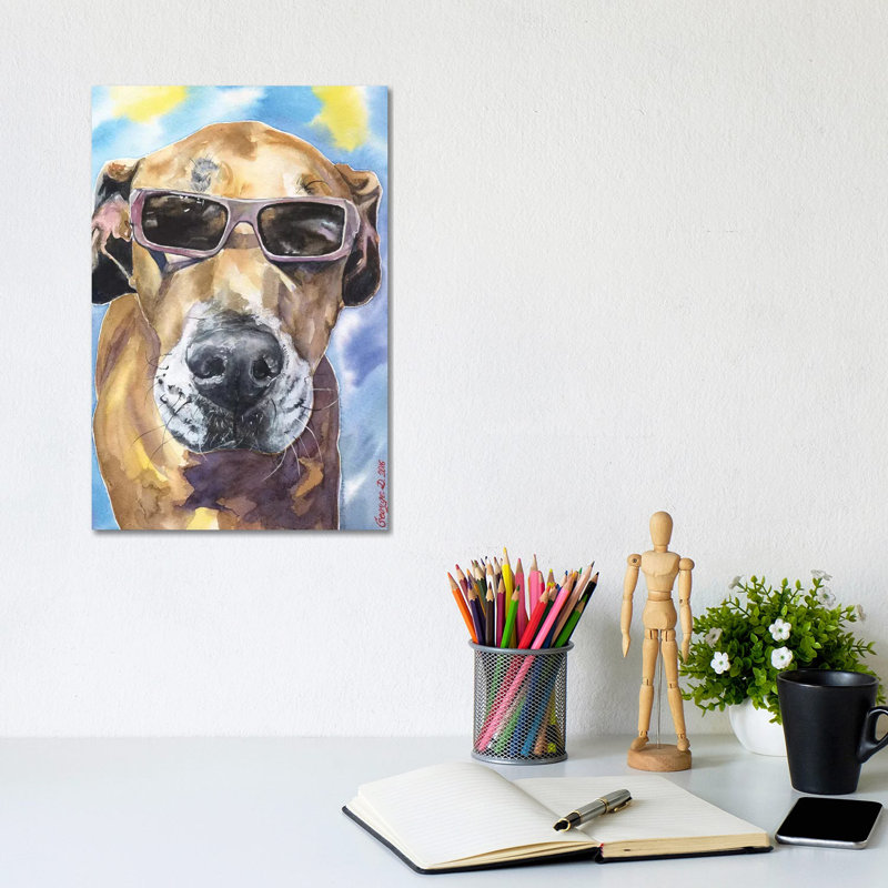 Cool Great Dane by George Dyachenko - Wrapped Canvas Print, 20.32 cm H x 30.48 cm W