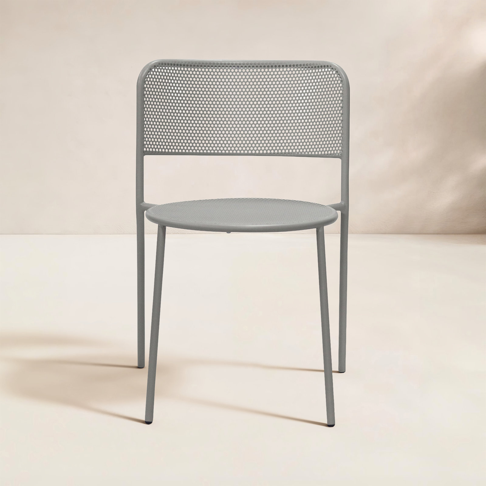 Wimberley Outdoor Side Chair In Black - Set Of 2, Oyster Gray