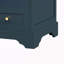 Meuble-lavabo 30 po avec lavabo en céramique, armoire de rangement autoportante moderne avec poignées dorées, portes à fermeture douce, bleu