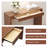 Elegant 50-Inch Natural Wood Grain Bar Table with 2 Drawers, Versatile for Home and Office Use-106436470